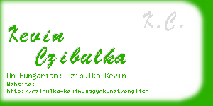 kevin czibulka business card